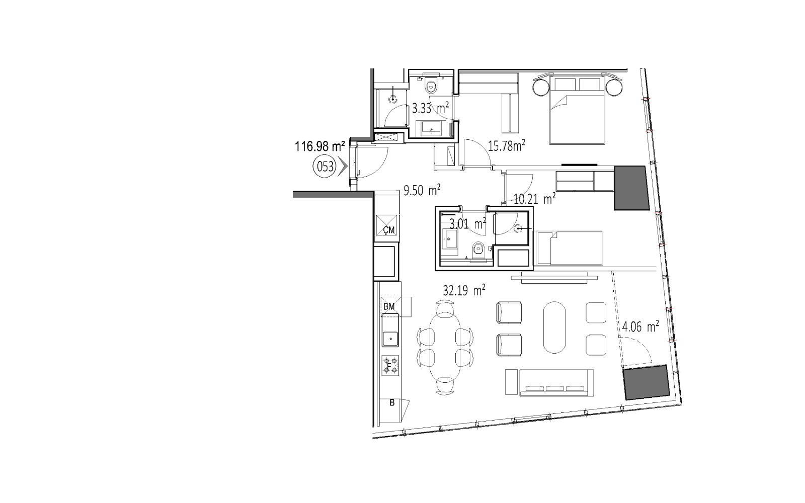 Luxurious 2 Bedroom Apartment in Bomonti