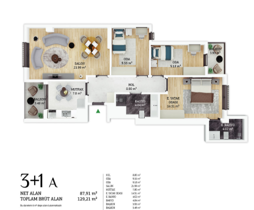 3 Bedroom apartment in Modern Complex in Eyüpsultan